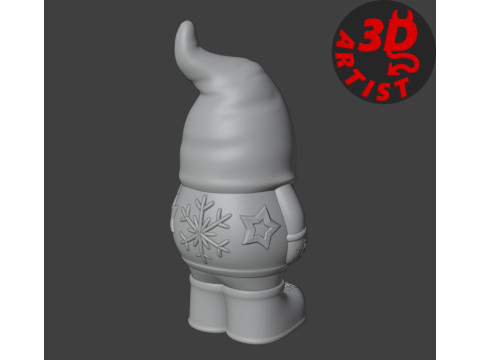 Christmas Gnome Figurine 3D Print Model