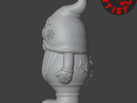 Christmas Gnome Figurine 3D Print Model