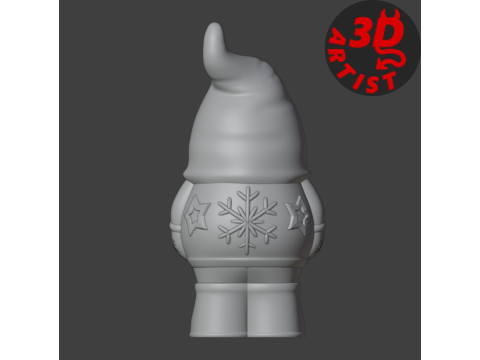 Christmas Gnome Figurine 3D Print Model