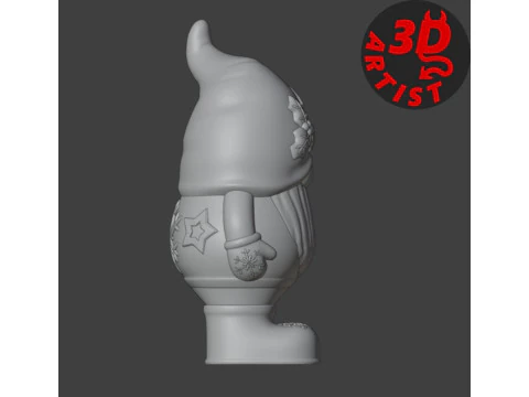 Christmas Gnome Figurine 3D Print Model