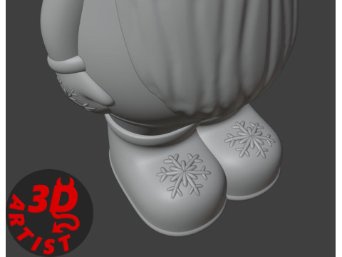 Christmas Gnome Figurine 3D Print Model