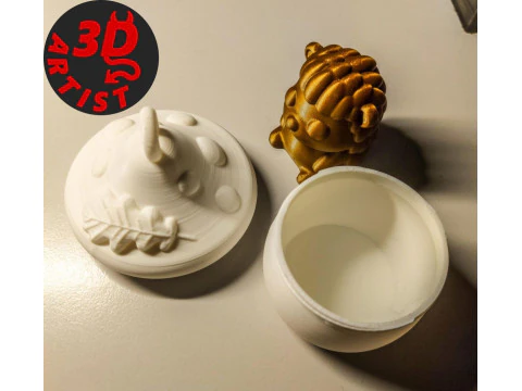 Hedgehog Pocket Toy and Hanging Mushroom house 3D Print Model