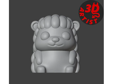 Hedgehog Pocket Toy and Hanging Mushroom house 3D Print Model
