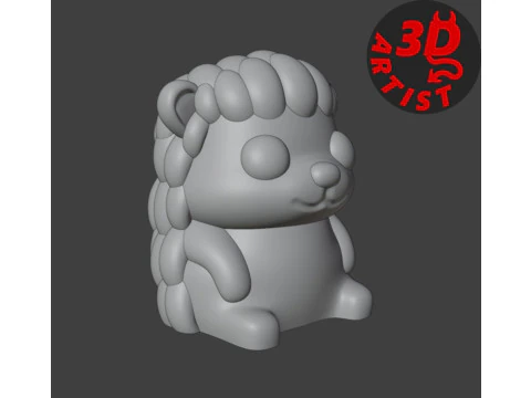 Hedgehog Pocket Toy and Hanging Mushroom house 3D Print Model