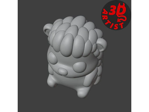 Hedgehog Pocket Toy and Hanging Mushroom house 3D Print Model