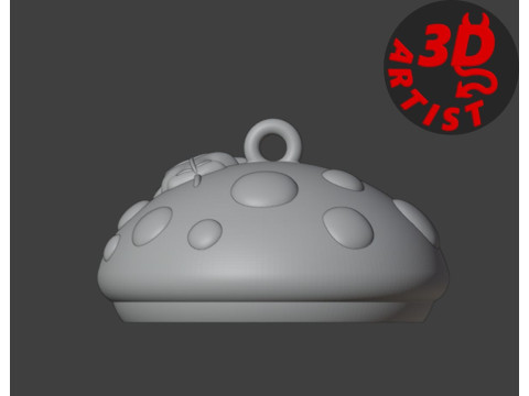Hedgehog Pocket Toy and Hanging Mushroom house Modelo de Impressão 3D