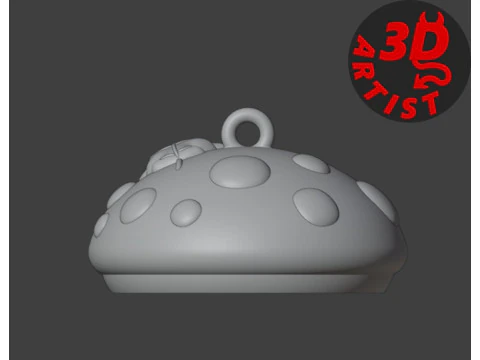 Hedgehog Pocket Toy and Hanging Mushroom house 3D Print Model
