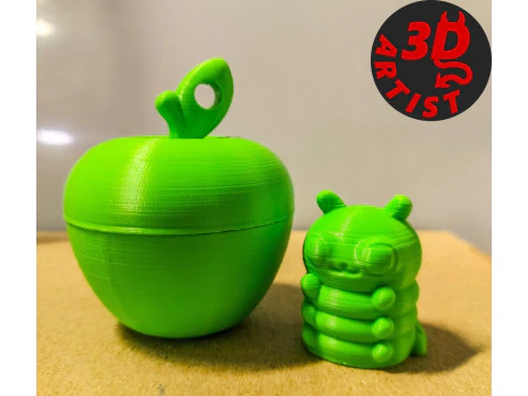 Jouet de poche Caterpillar et maison de pomme suspendue Modèles 3D en vedette