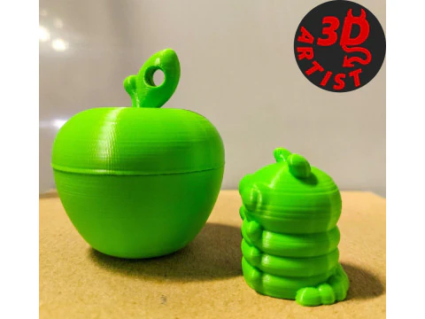 Caterpillar Pocket Toy and Hanging Apple House 3D Print Model