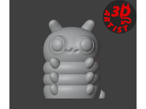Caterpillar Pocket Toy and Hanging Apple House 3D Print Model