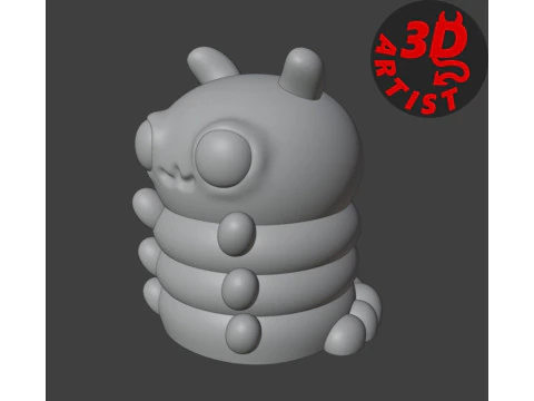 Caterpillar Pocket Toy and Hanging Apple House 3D Print Model