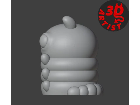 Caterpillar Pocket Toy and Hanging Apple House 3D Print Model
