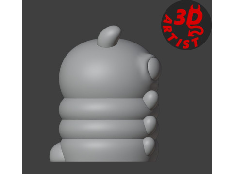 Caterpillar Pocket Toy and Hanging Apple House 3D Print Model