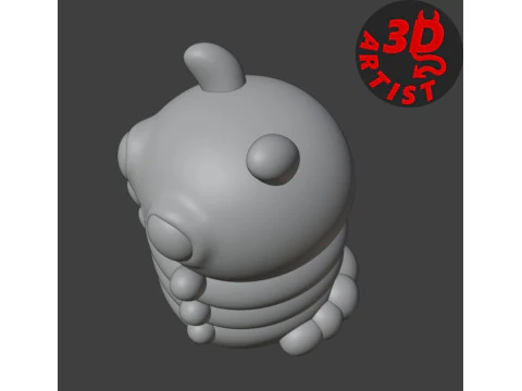 Caterpillar Pocket Toy and Hanging Apple House 3D Print Model