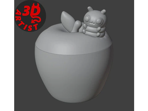 Appel- en rupsdoos 3D printmodel