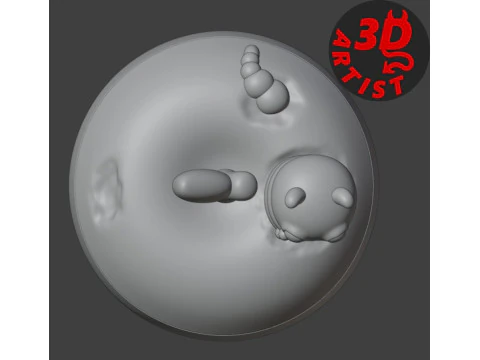 Apple and Caterpillar Box 3D Print Model