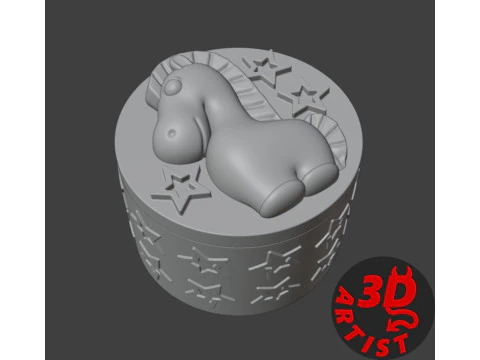 Horse Christmas Box 3D Print Model