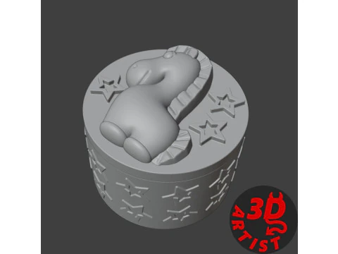 Horse Christmas Box 3D Print Model