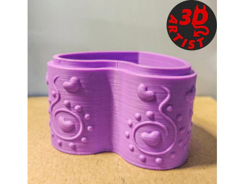 Valentines Day Bear Set Jewelry Box-Keychain-Figurine 3D Print Model