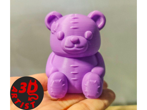 Ensemble ours de la Saint-Valentin, bo&icirc;te &agrave; bijoux, porte-cl&eacute;s et figurine Modèles 3D en vedette