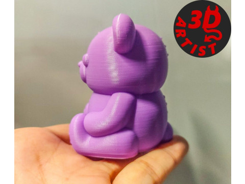 Ensemble ours de la Saint-Valentin, bo&icirc;te &agrave; bijoux, porte-cl&eacute;s et figurine Modèles 3D en vedette