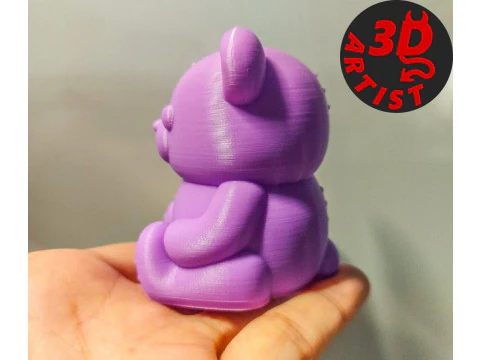 Valentines Day Bear Set Jewelry Box-Keychain-Figurine 3D Print Model