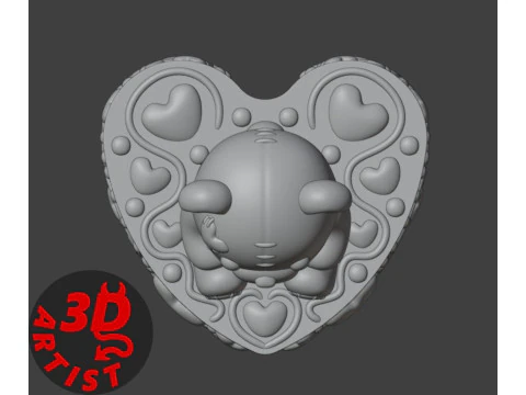Valentines Day Bear Set Jewelry Box-Keychain-Figurine 3D Print Model