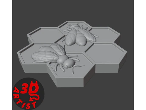 Box Honey and bees 3D Print Model