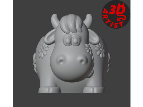 Cow Penholder Planter 3D Print Model