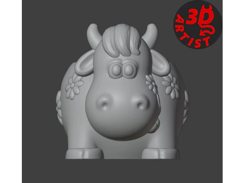 Cow Penholder Planter 3D Print Model