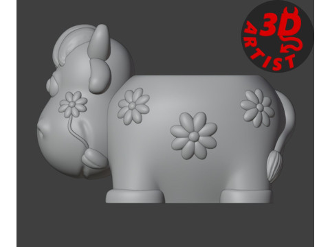 Cow Penholder Planter 3D Print Model