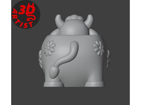 Cow Penholder Planter 3D Print Model