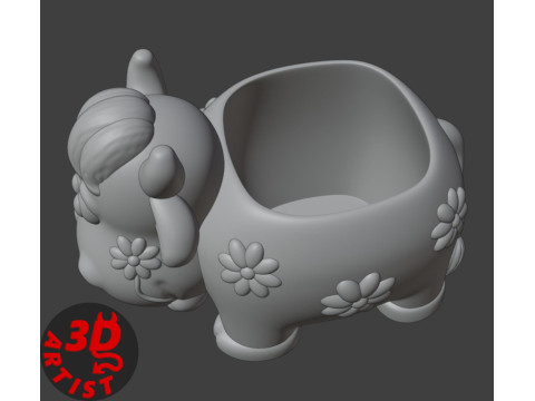 Cow Penholder Planter 3D Print Model