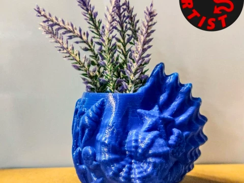 Vaso Concha Estampado Modelo de Impressão 3D