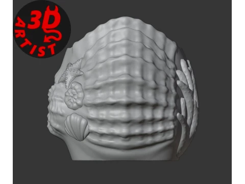 Patterned Shell Vase 3D Print Model