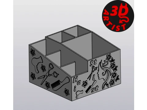 हेयर स्टाइलिस्ट ऑर्गनाइज़र v6 3D प्रिंट मॉडल