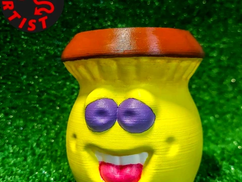 面白いキノコのペンホルダー花瓶 3Dプリントモデル