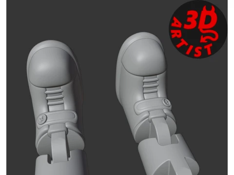 Hairdresser Figurine Articulated Legs 3D Print Model