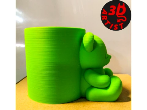 Pretty Bear Pen Holder 3D Print Model