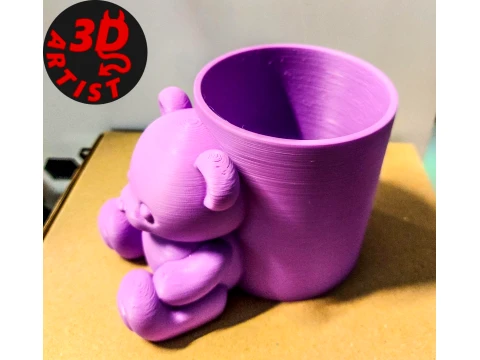 Pretty Bear Pen Holder 3D Print Model