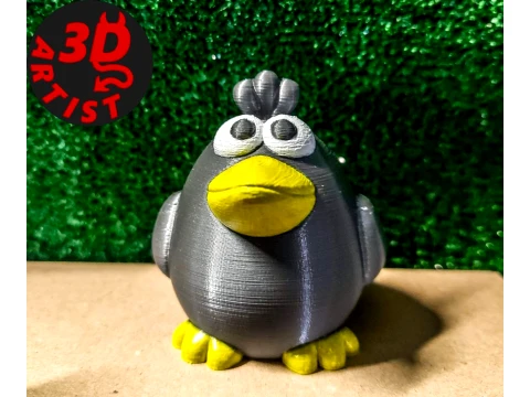 Crow Figurines Set 3 models 3D Print Model