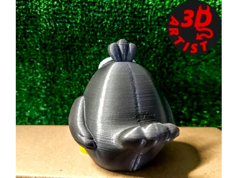 Crow Figurines Set 3 models 3D Print Model