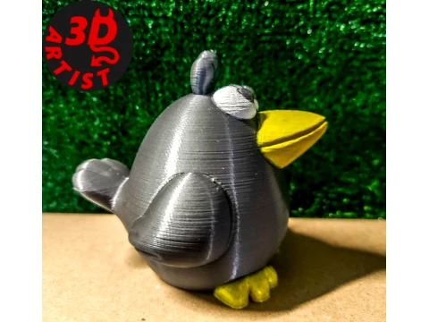 Crow Figurines Set 3 models 3D Print Model