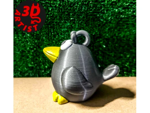 Crow Figurines Set 3 models 3D Print Model