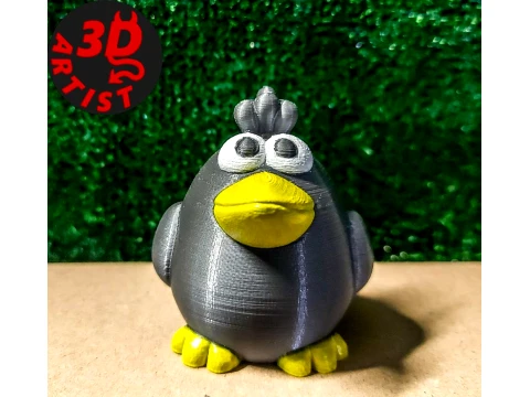 Crow Figurines Set 3 models 3D Print Model