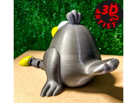 Crow Figurines Set 3 models 3D Print Model