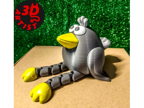 Crow Figurines Set 3 models 3D Print Model