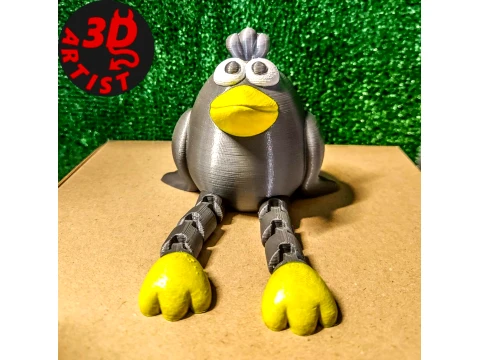 Crow Figurines Set 3 models 3D Print Model