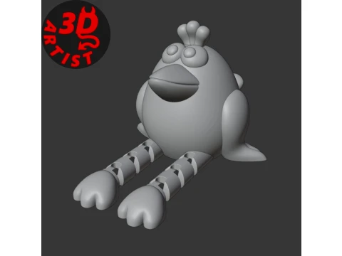 Crow Figurines Set 3 models 3D Print Model