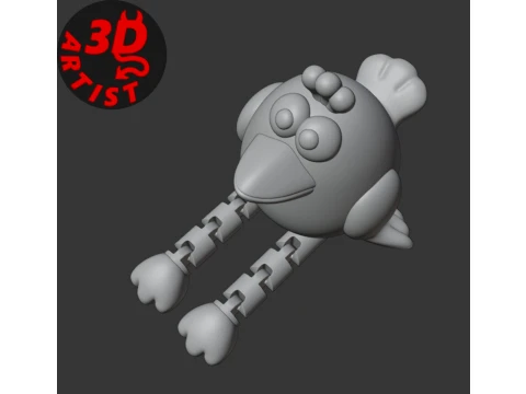 Crow Figurines Set 3 models 3D Print Model